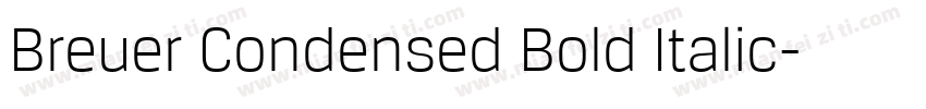 Breuer Condensed Bold Italic字体转换